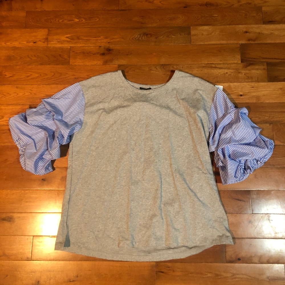 Lane Bryant Ruched Sleeve Top